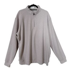 Peter Millar Men’s Perth Mélange Performance 1/4 Zip Gray Pullover Size XXL